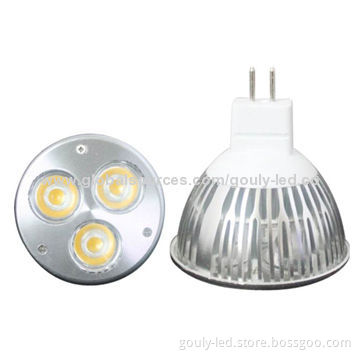 MR16 LED bulbs with 3w and 250lm pure white 6,000K